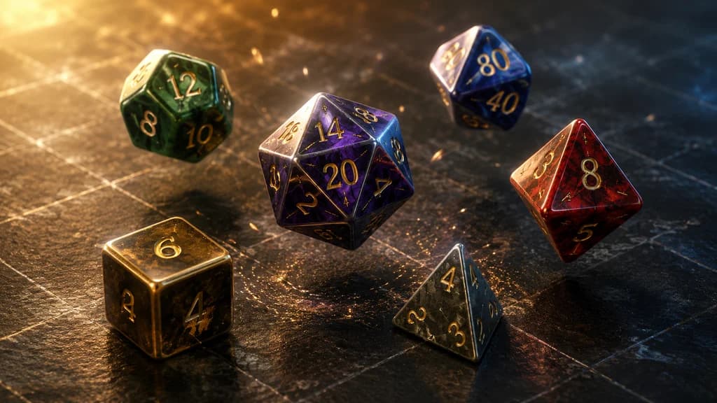Roll d20s, d6 pools, percentile dice, advantage, disadvantage, and custom dice notation for tabletop RPG sessions.