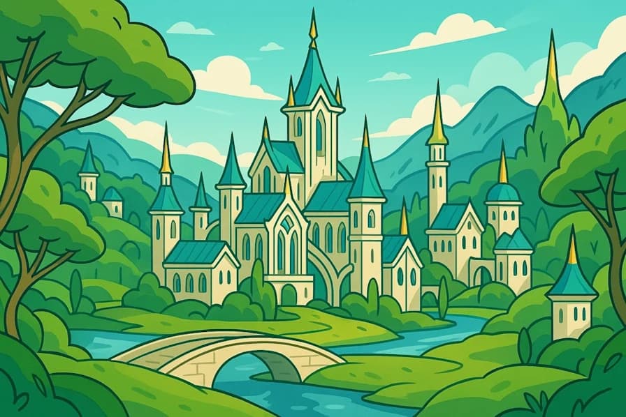 Generate graceful names for elven settlements built in harmony with nature.