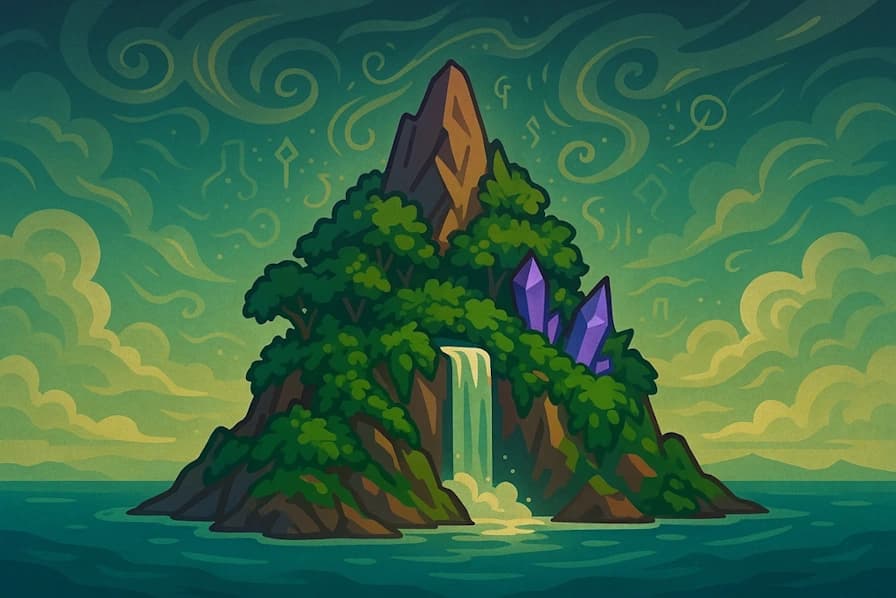 Generate mystical fantasy island names perfect for magical archipelagos, lost kingdoms, and adventure settings.