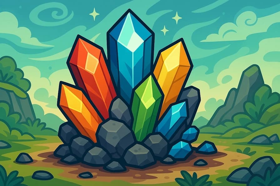 Generate names for precious stones, gems, and crystalline formations found in the earth.