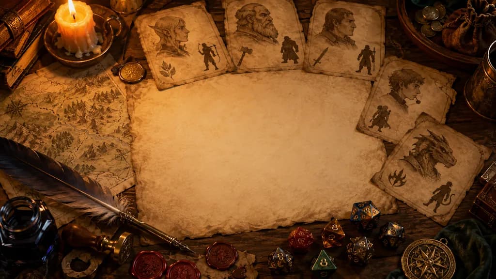 Make NPC cards with a name, role, motive, flaw, secret, faction, and story hook for tabletop prep or fiction.
