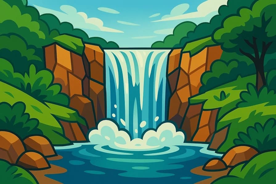 Generate realistic waterfall names for natural cascades, scenic water features, and geographical landmarks.