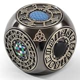 Metal DND Spinner Dice, 7 in 1 D&D Dice Spinner with Unique Dragons Egg Relief for Dungeons and Dragons Gifts, Fantasy D&D Tabletop RPG Accessories for DM & Player (Black Copper)