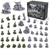 Path Gaming Fantasy Goblins Set – 46 Unpainted 28mm Figures for DND Miniatures for Dungeons & Dragons, RPG Miniatures, Bulk Tabletop DND Monster Figures for D&D Games