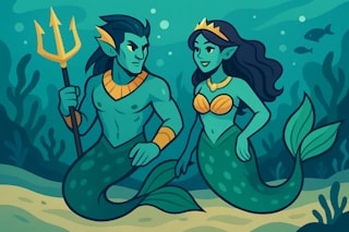 Generate names for aquatic humanoids with fish tails who dwell in the ocean depths.