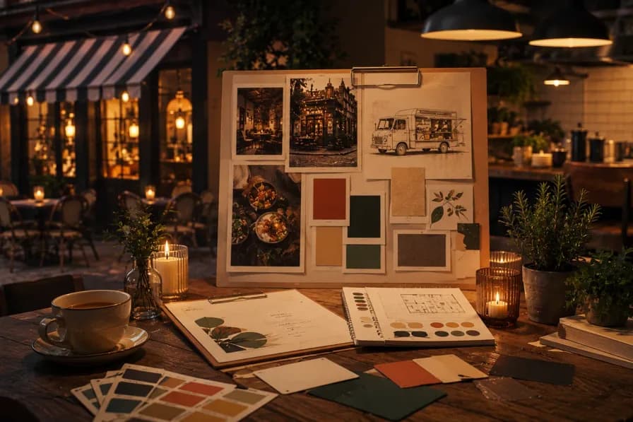 Cuisine-aware restaurant name ideas for food founders, writers, pop-ups, cafes, diners, bistros, and culinary brands.