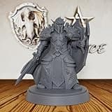 AUSPDICE Unpainted TTRPG Minis for Role Playing & Fantasy Tabletop RPG Game - 28mm Scale Miniature Figure for Dungeon Masters, Human Miniatures Gaming RPG Accessory - Elf Paladin (AS224)