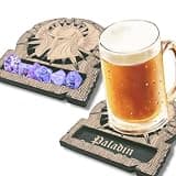 Dungeons and Dragons Dice Tray Coaster - DND Accessories - D&D Game Room Decor - Cute Wood Drink Coasters - Dungeons and Dragons Starter Set Gift - DND Miniatures Dice Tower - Set of 1 Paladin Class