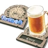 Dungeons and Dragons Dice Tray Coaster - DND Accessories - D&D Game Room Decor - Cute Wood Drink Coasters - Dungeons and Dragons Starter Set Gift - DND Miniatures Dice Tower - Set of 1 Cleric Class