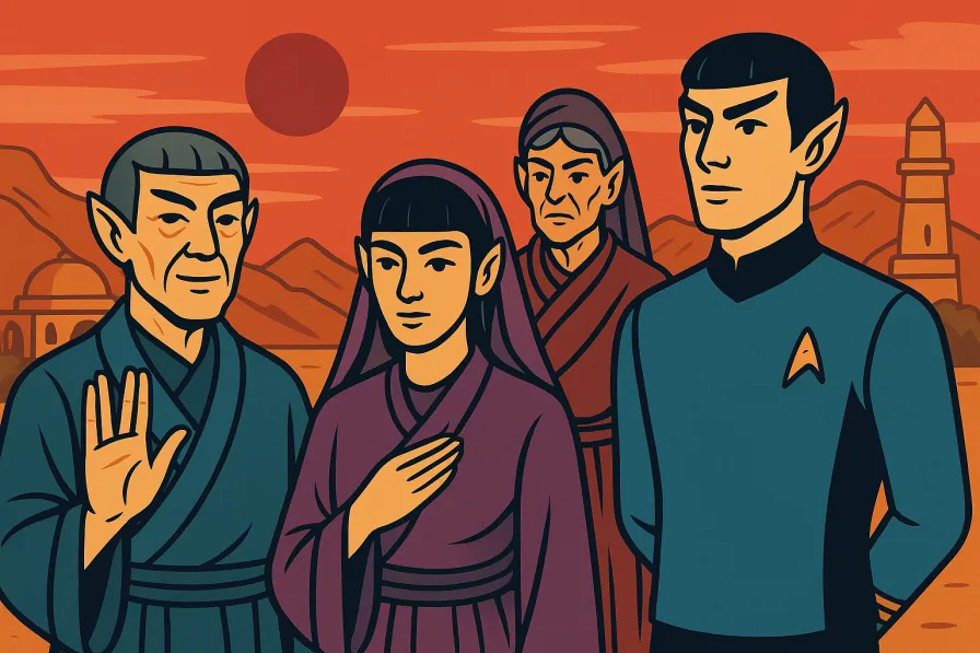 Vulcan characters demonstrating logical naming traditions and cultural heritage