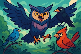 Generate a bird type from a diverse range of species, including songbirds, raptors, waterfowl, and exotic species from around the world.