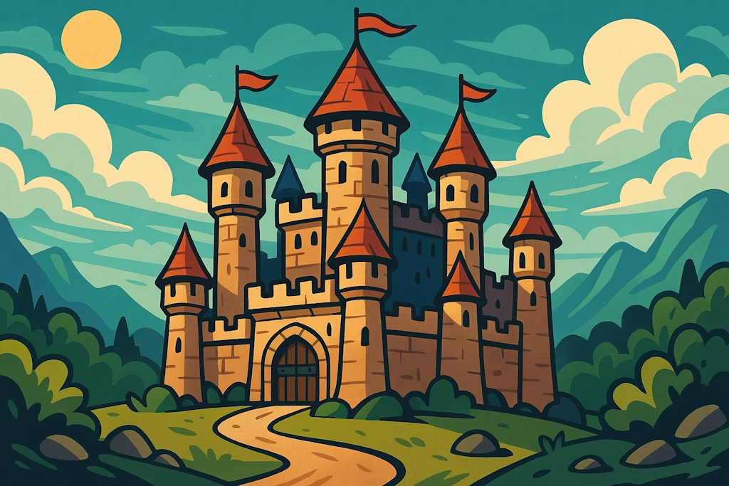 Generate evocative names for castles, fortresses, and other grand strongholds, drawing inspiration from medieval architecture and heraldic traditions.