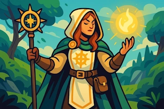 Generate names for divine spellcasters who channel their deity's power to heal and protect.