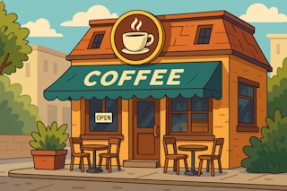 Generate creative and authentic cafe business names combining traditional coffee house elements with modern style.