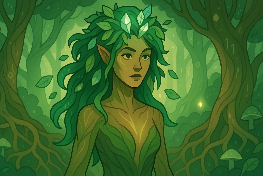 Generate names for dryads, the mystical tree spirits and guardians of the forest from Greek mythology.