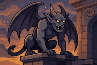 Generate names for fearsome gargoyle guardians, combining mythological elements with gothic undertones.