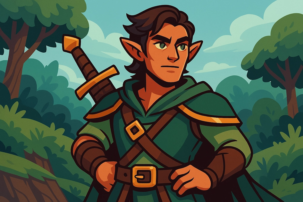 Generate a half-elf name, combining the elegant heritage of elves with human naming traditions.