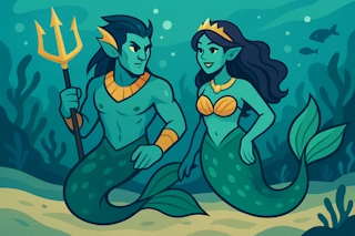 Generate authentic merfolk names, drawing from oceanic themes and aquatic mythology.