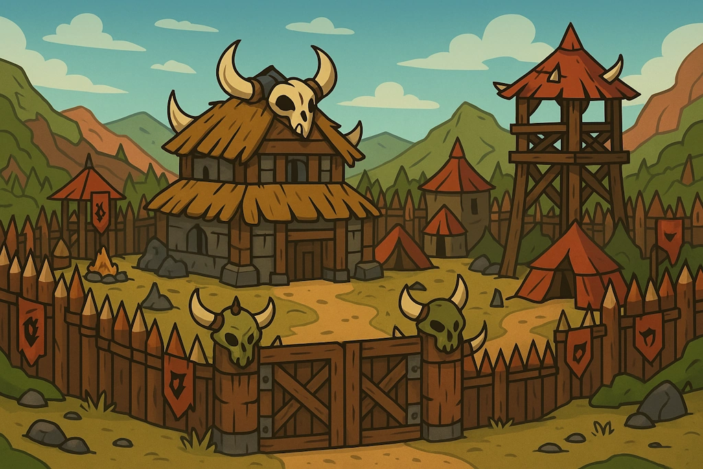 Generate names for orcish cities and strongholds, embodying their martial culture and fierce traditions.
