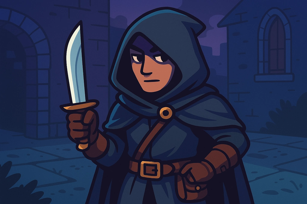 Generate names for cunning rogues who excel in stealth, deception, and skilled expertise.