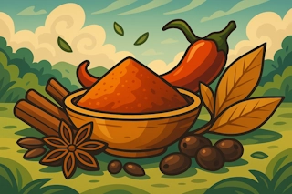 Generate names of spices from around the world, including common kitchen spices, rare exotic varieties, and historical trading spices that shaped civilization.