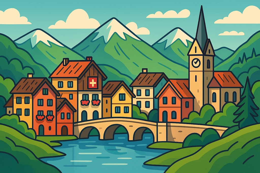Generate a Swiss city name, either real or imaginary, based on Swiss naming patterns and linguistics.