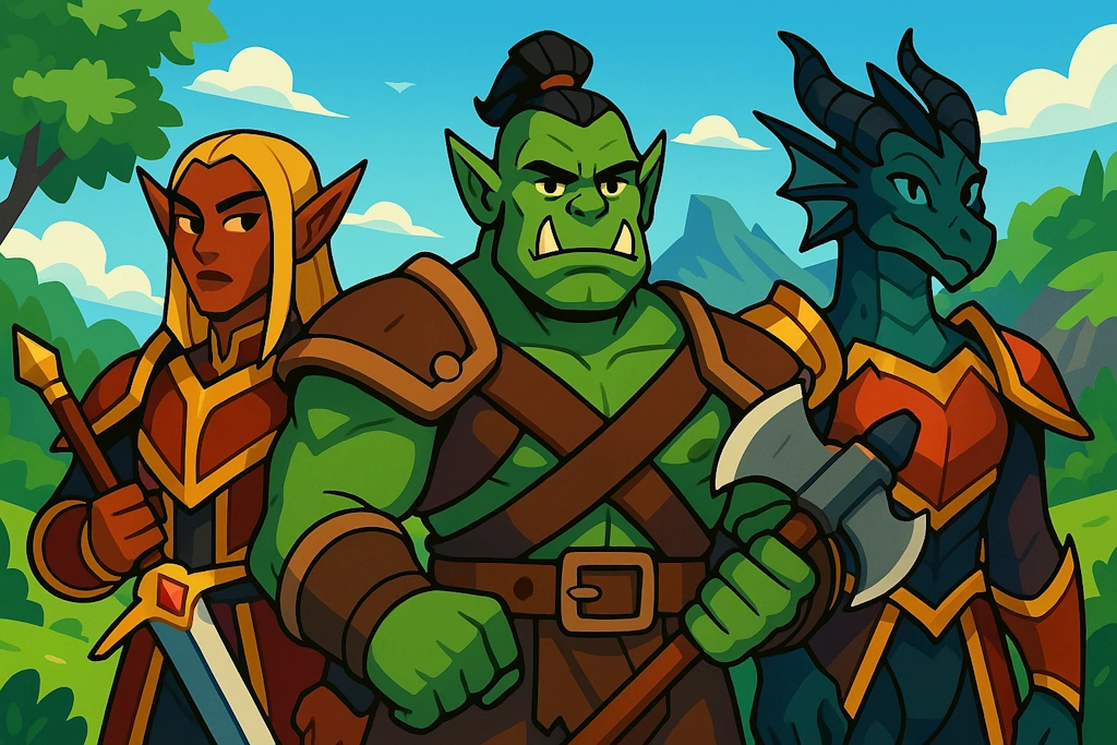 Generate authentic World of Warcraft Horde character names for different races, following Blizzard's established naming conventions.